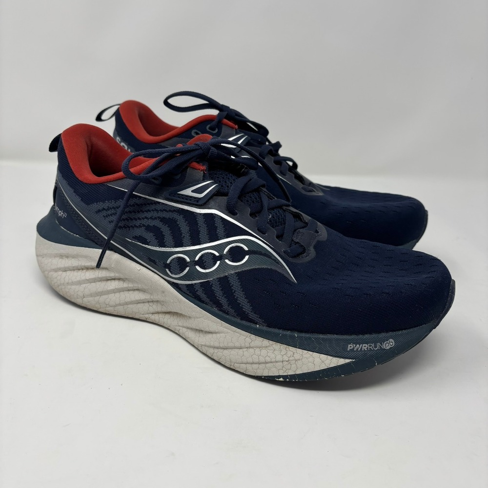 Saucony Triumph 22 Running Shoes Mens 9.5 Navy Blue S20964-144 Athletic Sneakers